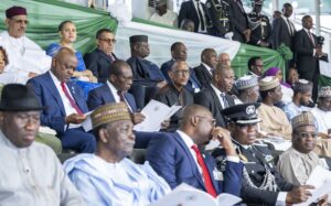 Criminal Paul Kagame in Abuja, Nigeria, attending the swearing-in ceremony of President-elect Bola Ahmed Tinubu.
