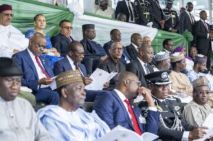 Criminal Paul Kagame in Abuja, Nigeria, attending the swearing-in ceremony of President-elect Bola Ahmed Tinubu.