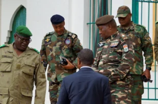 Gen Abdourahamane Tchiani and his fellow coup leaders